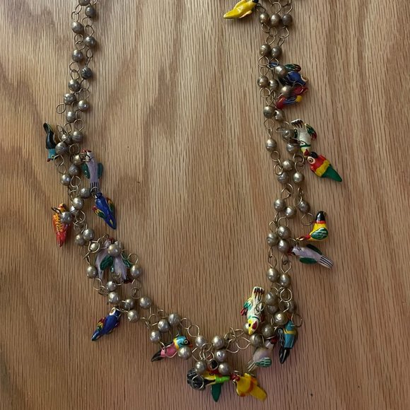 None Jewelry - Beaded Necklace with Tropical Theme